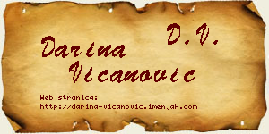 Darina Vicanović vizit kartica
